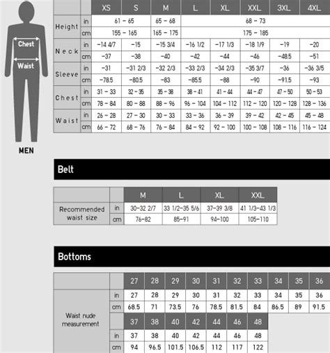 uniqlo uk size chart.